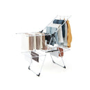 Folding Clothes Drying Rack With Height Adjustable Wings