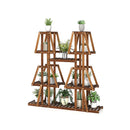 5 Tier 10 Potted Wood Plant Stand Flower Pot Holder For Plants