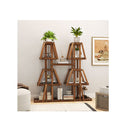5 Tier 10 Potted Wood Plant Stand Flower Pot Holder For Plants