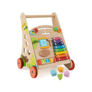 Wooden Baby Push Walker With Handle And Wheels