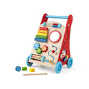 Wooden Baby Push Walker With Storage And Wheels