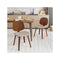 Wooden Dining Chair Set Of 2 With Bentwood Frame And Padded Seat