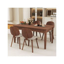 Wooden Dining Chair Set Of 2 With Bentwood Frame And Padded Seat