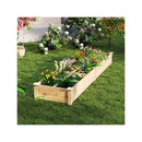 Wooden Raised Garden Bed With 2 Planter Boxes And Dividers
