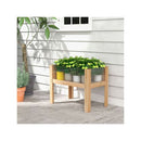 Wooden Raised Garden Bed With Drainage Holes And Acrylic Panels