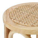 Kitchen Vintage Barstool Rattan Dining Chair Wood