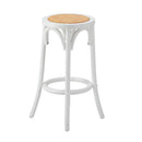 Kitchen Vintage Barstool Rattan Dining Chair Wood