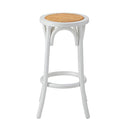 Kitchen Vintage Barstool Rattan Dining Chair Wood