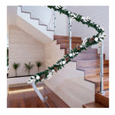 Christmas Garland Wreath With 50 Led Lights And Pinecones