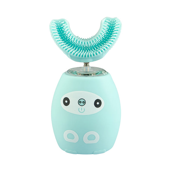 Age 3 7 Children Electric Toothbrush U Shape Head 360 Cleaning
