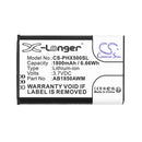 Cameron Sino Cs Phx500Sl 1800Mah Battery For Philips Xenium 9A9K Phone