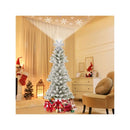 Christmas Tree With Snowflake Topper And Projection Light