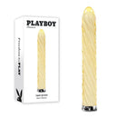 Playboy Pleasure Twist Of Fate Yellow Glass Usb Rechargeable Vibrator