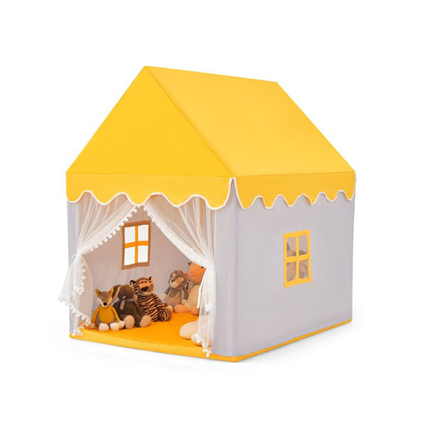 Kids Playhouse With Washable Soft Mat And Mesh Window
