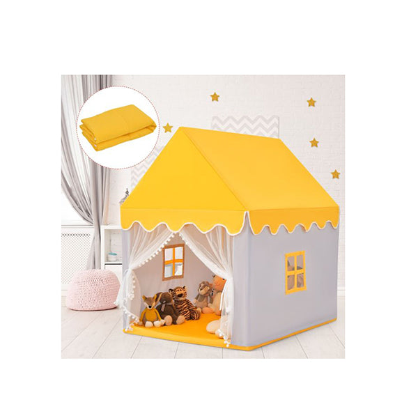 Kids Playhouse With Washable Soft Mat And Mesh Window