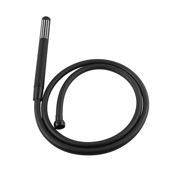 Brass Hand Held Shower Head Spray Head With Water Hose Pvc Round Black