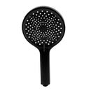 Round Handheld Shower Head 3 Mode Rainfall Sprayer Handheld Head Black