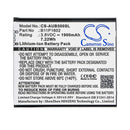 Cameron Sino Cs Aub500Sl 1900Mah Battery For Asus X00A Mobile