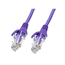 Pack Of 50 Cat 6 Ultra Thin Lszh Ethernet Network Cable Purple