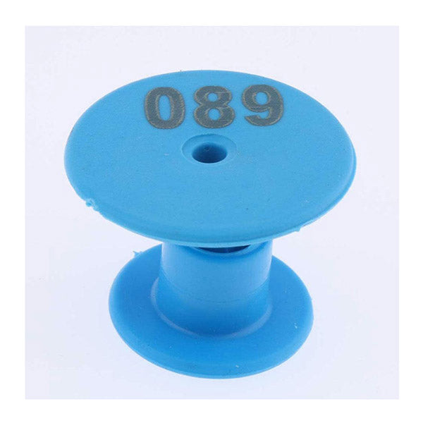 001 To 100 Cattle Number Ear Tags Round Blue Small Livestock Label