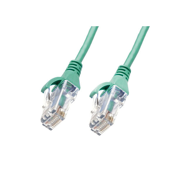 Cat 6 Ultra Thin Lszh Pack Of 10 Ethernet Network Cable Green 2M