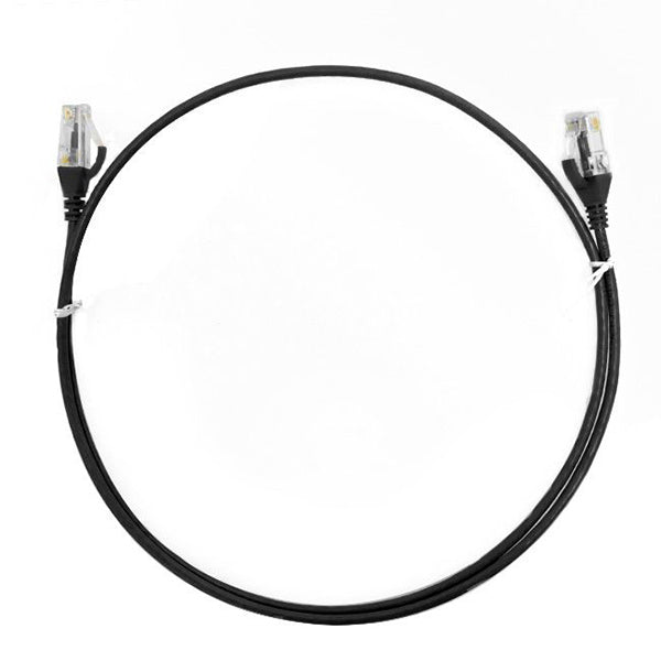 Cat 6 Ultra Thin Lszh Ethernet Network Cables Black Color