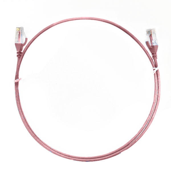 Cat 6 Ultra Thin Lszh Ethernet Network Cables Pink Color