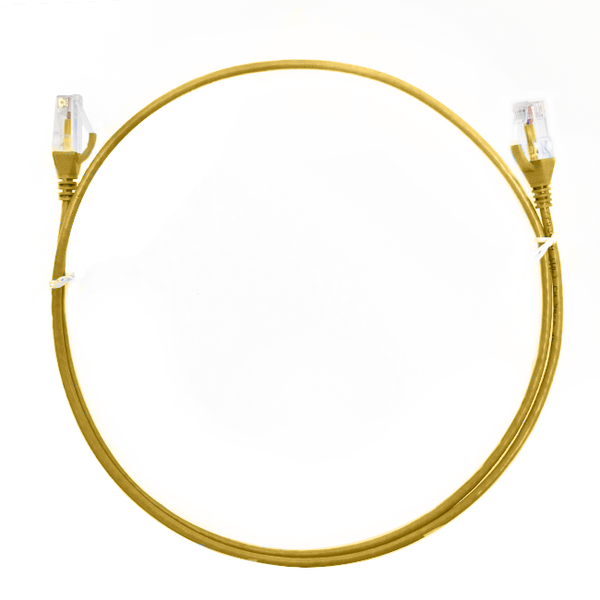 1M Cat 6 Ultra Thin Lszh Ethernet Network Cables Yellow
