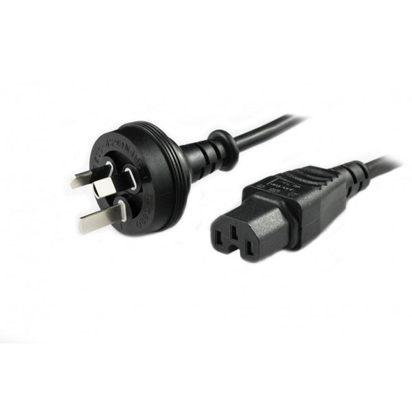2m Australian 3 Pin Wall Plug To C15 High Temperature Power Cable
