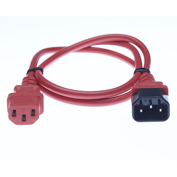 Iec C13 To C14 Power Cable Red 2M