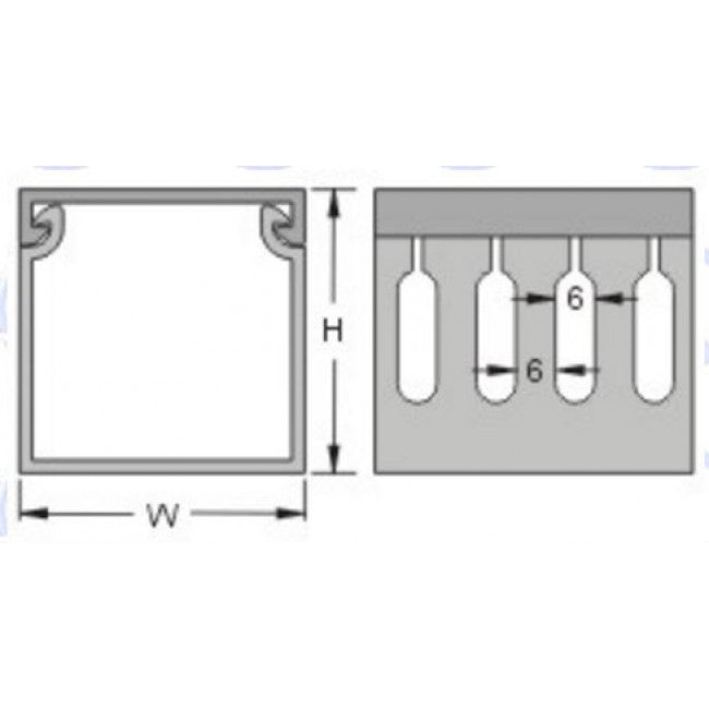 Slotted Cable Ducting - 2m Length