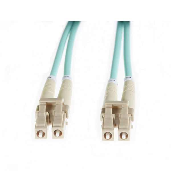 30M Lc Lc Om4 Multimode Fibre Optic Patch Cable Aqua