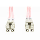 1M Lc Lc Om4 Multimode Fibre Optic Cable Salmon Pink