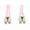 1M Lc Lc Om4 Multimode Fibre Optic Cable Salmon Pink