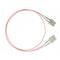5M Sc Sc Om4 Multimode Fibre Optic Cable Salmon Pink 2Mm