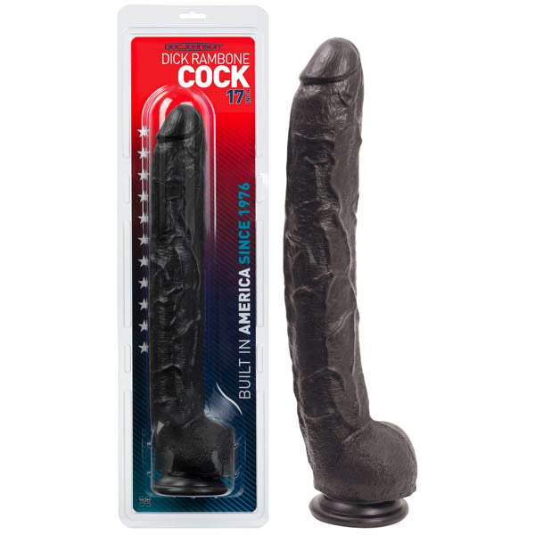 43 Cm Dick Rambone Cock Black Dong