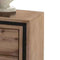 Bedside Table 2 Drawer Night Stand With Solid Acacia Storage