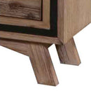 Bedside Table 2 Drawer Night Stand With Solid Acacia Storage