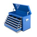 9 Drawers Lockable Chest Cabinet Tool Box Blue