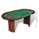 10-Player Poker Table With Dealer Area And Chip Tray - Green