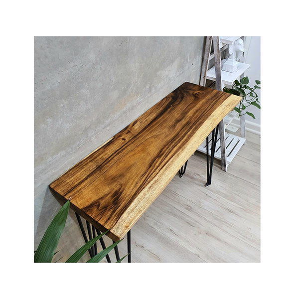 100Cm Crestwood Console Table Live Edge Raintree Wood