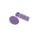 100 Pcs Cattle Ear Livestock Numbered Mini Tags Purple