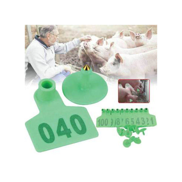 100 Pcs Cattle Ear Medium Livestock Numbered Tags