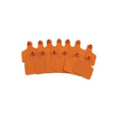 100 Pcs Cattle Ear Tags Orange Small Blank Livestock Label