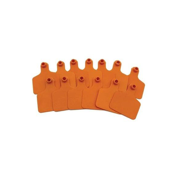 100 Pcs Cattle Ear Tags Orange Small Blank Livestock Label
