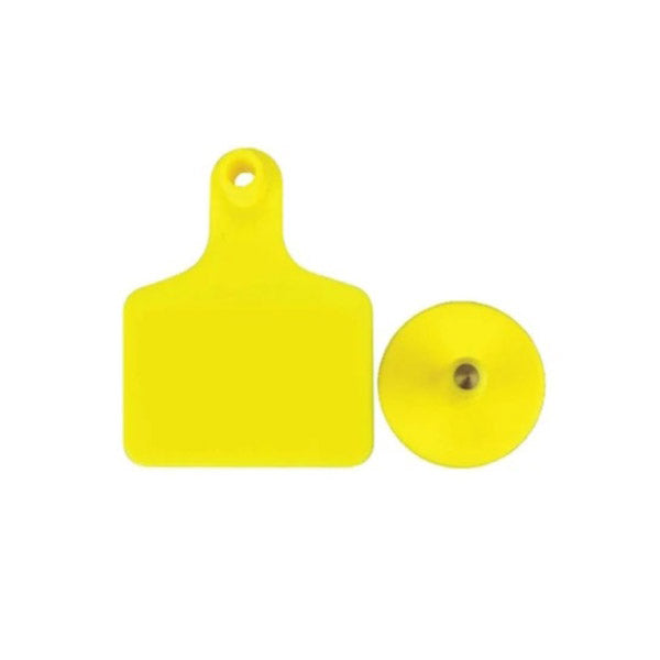 100 Pcs Cattle Ear Tags Set Yellow Small Blank Livestock Label
