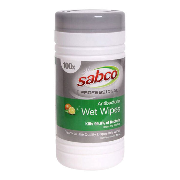 100 Pcs Sabco Anti Bacterial Wet Wipes Tub
