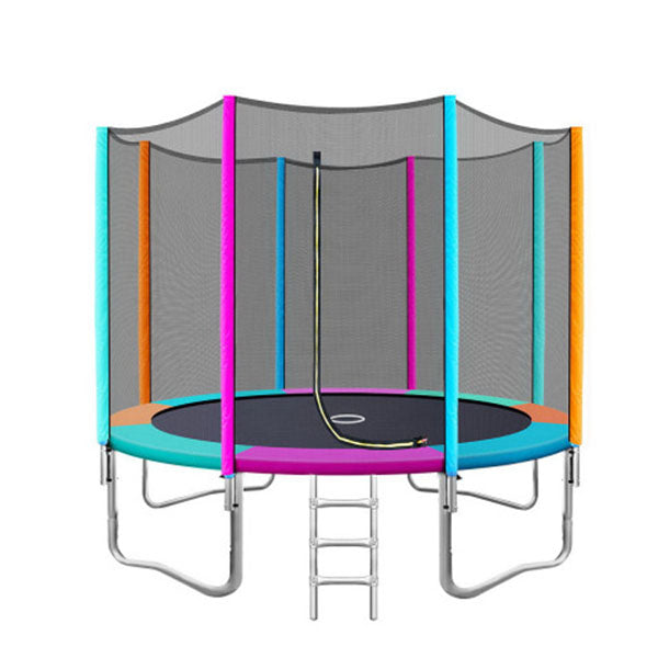 10Ft Multi Colored Trampoline Round Net Enclosure Pad