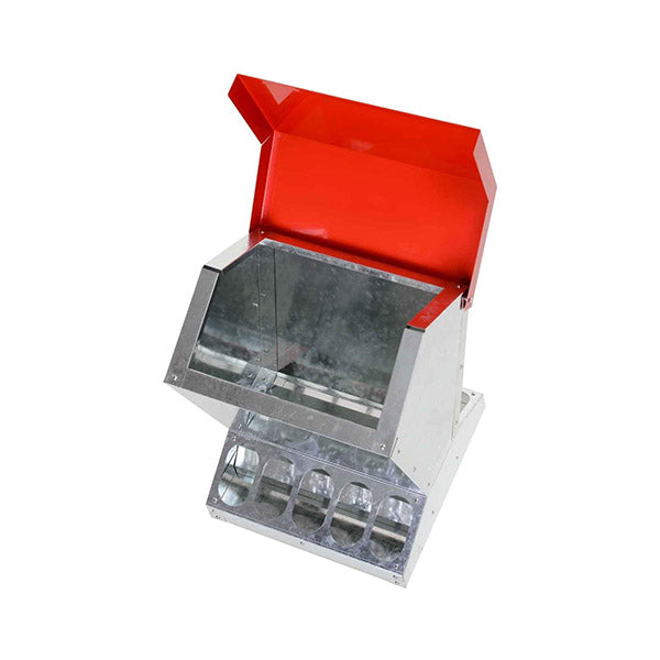 10Kg Galvanised Steel Automatic Chicken Feeder Trough