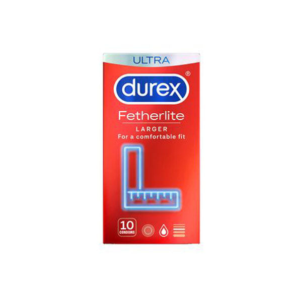 10 Packs Durex Fetherlite Ultra Larger Feel Condoms